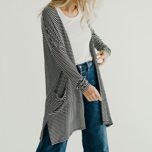 Carly Jean Los Angeles CJLA Sailor Stripe Kimono - Picture 2 of 7